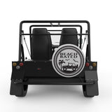 BEACH RATED SILVER CARBON FIBER TIRE COVER FOR MOKE