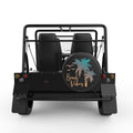 BEACH VIBES PALM TREE BLACK CARBON FIBER TIRE COVER FOR MOKE