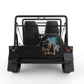 BEACH VIBES PALM TREE BLACK TIRE COVER FOR MOKE