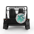 BEACH VIBES SEA TURTLE SILVER CARBON FIBER TIRE COVER FOR MOKE