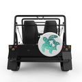 BEACH VIBES SEA TURTLE WHITE CARBON FIBER TIRE COVER FOR MOKE