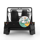 BEACH WAVES BLACK TIRE COVER FOR MOKE