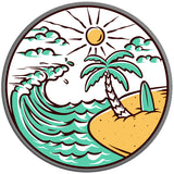 BEACH WAVES SILVER CARBON FIBER TIRE COVER