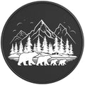 BEAR FAMILY BLACK CARBON FIBER TIRE COVER