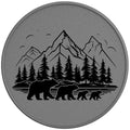 BEAR FAMILY SILVER CARBON FIBER TIRE COVER