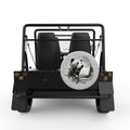 BEAR SILVER CARBON FIBER TIRE COVER FOR MOKE
