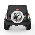BEAR PEARL  WHITE CARBON FIBER TIRE COVER