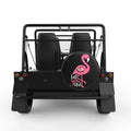 BEAUTIFUL PINK FLAMINGO BLACK TIRE COVER FOR MOKE