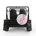 BEAUTIFUL PINK FLAMINGO WHITE CARBON FIBER TIRE COVER FOR MOKE