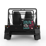 BEAUTY AND THE BEACH BLACK TIRE COVER FOR MOKE