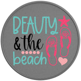 BEAUTY AND THE BEACH SILVER CARBON FIBER TIRE COVER