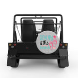 BEAUTY AND THE BEACH SILVER CARBON FIBER TIRE COVER FOR MOKE