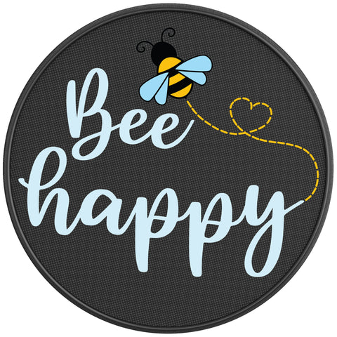BEE HAPPY BLACK CARBON FIBER TIRE COVER