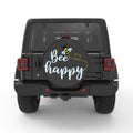 BEE HAPPY PEARL  WHITE CARBON FIBER TIRE COVER