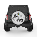 BEE HAPPY SILVER CARBON FIBER TIRE COVER