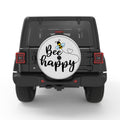 BEE HAPPY SILVER CARBON FIBER TIRE COVER