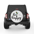 BEE HAPPY PEARL  WHITE CARBON FIBER TIRE COVER