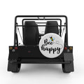BEE HAPPY WHITE CARBON FIBER TIRE COVER FOR MOKE
