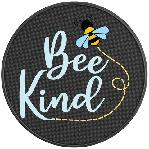 BEE KIND BLACK CARBON FIBER TIRE COVER