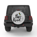 BEE KIND WHITE TIRE COVER