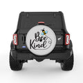 BEE KIND SILVER CARBON FIBER TIRE COVER