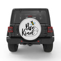 BEE KIND SILVER CARBON FIBER TIRE COVER