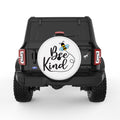 BEE KIND WHITE TIRE COVER