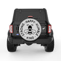 BEE STRONG HUMBLE SILVER CARBON FIBER TIRE COVER