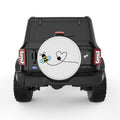 BEE PEARL  WHITE CARBON FIBER TIRE COVER