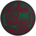 BELIEVE IN THE MAGIC OF CHRISTMAS BLACK TIRE COVER