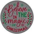 BELIEVE IN THE MAGIC OF CHRISTMAS SILVER CARBON FIBER TIRE COVER