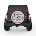 BELIEVE IN THE MAGIC OF CHRISTMAS SILVER CARBON FIBER TIRE COVER