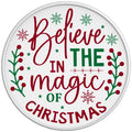 BELIEVE IN THE MAGIC OF CHRISTMAS WHITE TIRE COVER