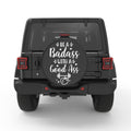 BE A BADASS PEARL  WHITE CARBON FIBER TIRE COVER