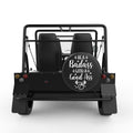 BE A BADASS BLACK CARBON FIBER TIRE COVER FOR MOKE