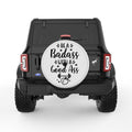 BE A BADASS PEARL  WHITE CARBON FIBER TIRE COVER