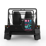 BE A MERMAID MAKE WAVES BLACK CARBON FIBER TIRE COVER FOR MOKE