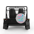 BE A MERMAID MAKE WAVES SILVER CARBON FIBER TIRE COVER FOR MOKE