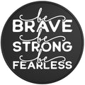 BE BRAVE BLACK TIRE COVER
