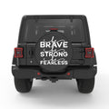 BE BRAVE PEARL  WHITE CARBON FIBER TIRE COVER