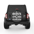 BE BRAVE BLACK TIRE COVER