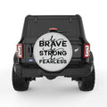 BE BRAVE SILVER CARBON FIBER TIRE COVER