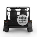 BE BRAVE SILVER CARBON FIBER TIRE COVER FOR MOKE