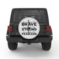 BE BRAVE SILVER CARBON FIBER TIRE COVER