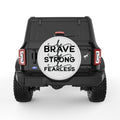 BE BRAVE PEARL  WHITE CARBON FIBER TIRE COVER