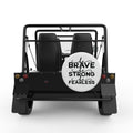 BE BRAVE WHITE TIRE COVER FOR MOKE