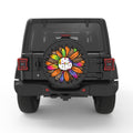 BE KIND SUNFLOWER PEARL  WHITE CARBON FIBER TIRE COVER