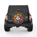 BE KIND SUNFLOWER BLACK CARBON FIBER TIRE COVER