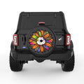 BE KIND SUNFLOWER BLACK TIRE COVER