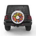 BE KIND SUNFLOWER BLACK TIRE COVER